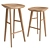 Elegant Contoured Wood Counter Stool 3D model small image 3