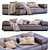 Lema Brick Lane Leather Sofa 3D model small image 6