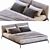 Poliform Park Uno Bed: Sleek, Modern Design 3D model small image 7