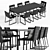 Vietri Dining Table Set 3D model small image 1