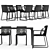 Vietri Dining Table Set 3D model small image 2