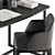 Poliform Office Desk Set - Sleek and Functional 3D model small image 3