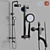 Modern Shower System with Adjustable Settings 3D model small image 1