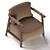 Elegant Wooden Armchair 3D model small image 3