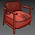 Elegant Wooden Armchair 3D model small image 4