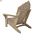 Rustic Wood Garden Chair 3D model small image 2