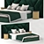 Modern Upholstered Headboard Bed 3D model small image 1