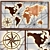 Vintage World Map Wall Decor 3D model small image 3