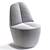 Cozy Bliss: Nenou Armchair 3D model small image 2