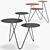 Apelle Trio: Lacquered Steel Coffee Table 3D model small image 1