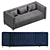 Chic Simona Sofa: Luxurious Comfort by Derar 3D model small image 3