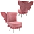 Elegant Foldable Butterfly Chair 3D model small image 2