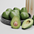 Versatile Avocado Set: 6 Varieties, Cutting Board & Plate 3D model small image 2