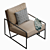 EICHHOLTZ Rowen Velvet Accent Chair 3D model small image 1