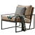 EICHHOLTZ Rowen Velvet Accent Chair 3D model small image 2