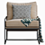 EICHHOLTZ Rowen Velvet Accent Chair 3D model small image 4