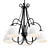 Elegant Taper 5 Arm Chandelier 3D model small image 1