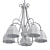 Elegant Taper 5 Arm Chandelier 3D model small image 2