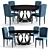 Fendi Casa Alba Dining Set 3D model small image 1