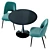 Sleek Henry Dining Chair & Alma Table Set 3D model small image 2