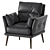 Luxury GAIA Leather Armchair 3D model small image 2