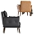 Luxury GAIA Leather Armchair 3D model small image 5