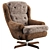 Vintage Dux Shearling Armchairs 3D model small image 9