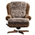 Vintage Dux Shearling Armchairs 3D model small image 11