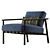 Modern Molteni&C Gillis Armchair 3D model small image 1