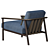 Modern Molteni&C Gillis Armchair 3D model small image 2