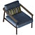 Modern Molteni&C Gillis Armchair 3D model small image 3