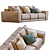 Modern Leather Sofa by Jesse 3D model small image 7