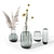 Versatile Bolia Una Clear Gray Vase 3D model small image 1