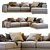 Pasha Leather Sofa by Jesse 3: Elegant and Timeless 3D model small image 2