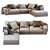 Pasha Leather Sofa by Jesse 3: Elegant and Timeless 3D model small image 3