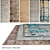 Luxury Silk & Wool Carpets - Set of 5 (part 719) 3D model small image 1