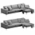 Ditre Union Chaise Lounge: Modern, Stylish Furniture Solution 3D model small image 3
