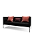 Contemporary Talk 3-Seater Sofa 3D model small image 1