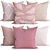 Luxury Textured Decorative Pillows 3D model small image 1