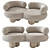 Elegant Siamese Sofa: Perfectly Crafted 3D model small image 15