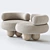 Elegant Siamese Sofa: Perfectly Crafted 3D model small image 16