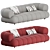 Luxurious Intermede 3-Seater Sofa by Roche Bobois 3D model small image 1