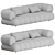 Luxurious Intermede 3-Seater Sofa by Roche Bobois 3D model small image 2