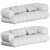 Luxurious Intermede 3-Seater Sofa by Roche Bobois 3D model small image 3