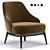 Elegant Atlas Armchair by Parla 3D model small image 1