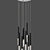 Zuma Line ONE Pendant Chandelier - Black Metal Finish 3D model small image 4