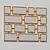 Geometric Gold Rectangles Wall Mirror by Clear Home Design 3D model small image 2