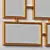 Geometric Gold Rectangles Wall Mirror by Clear Home Design 3D model small image 4