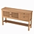 Gabin Pine & Woven Buffet: Elegant 1420 x 370 x 840H mm Design 3D model small image 2