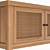 Gabin Pine & Woven Buffet: Elegant 1420 x 370 x 840H mm Design 3D model small image 3